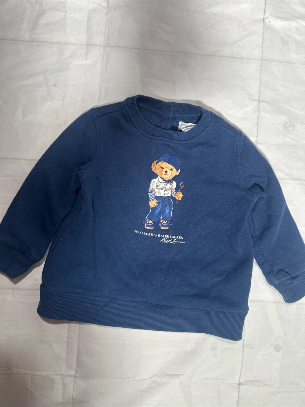Polo Ralph Lauren Navy Polo Bear Sweatshirt Size 12M Girls